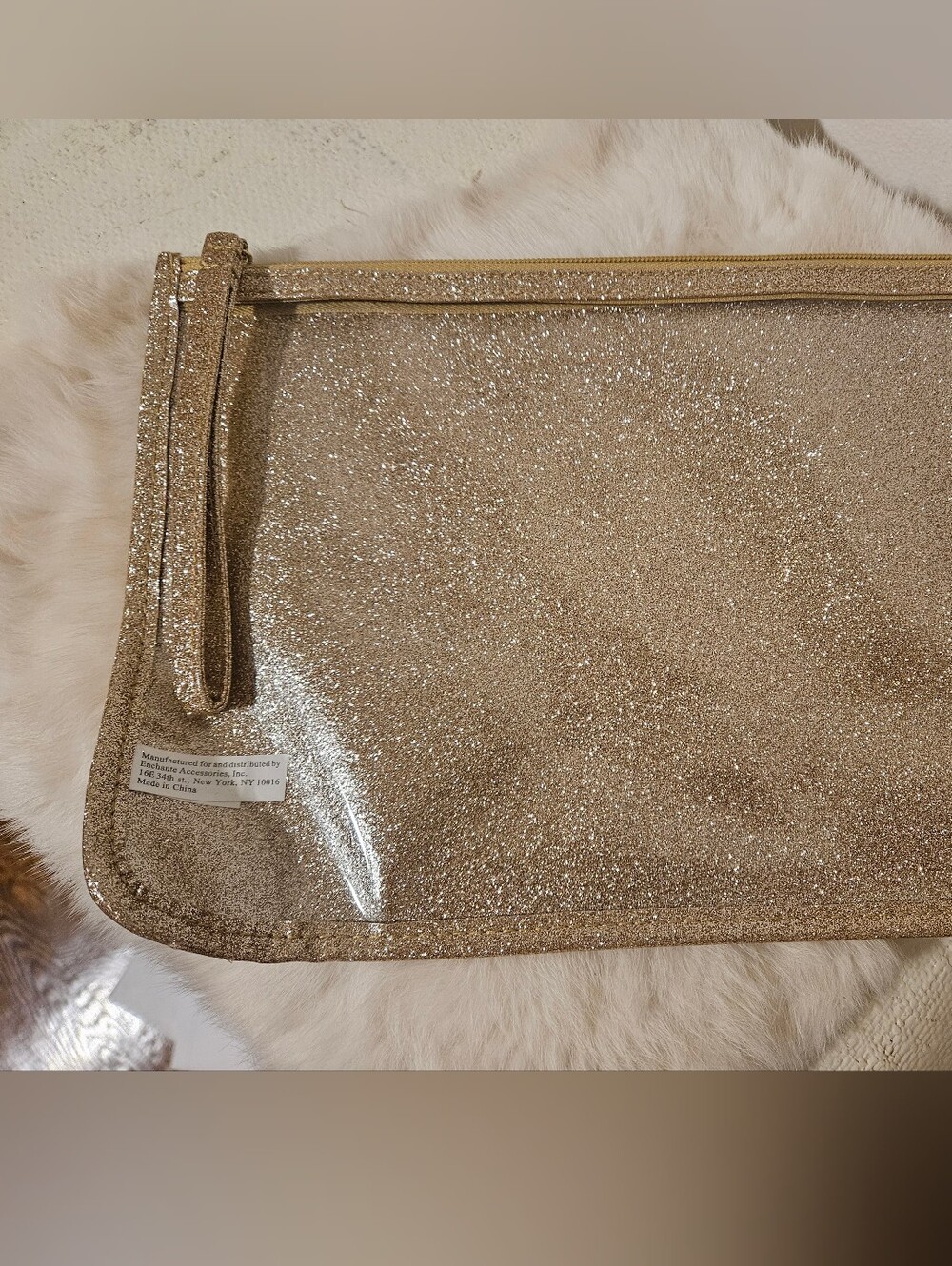 Gold Glitter Pouch Clutch - Women Accessory